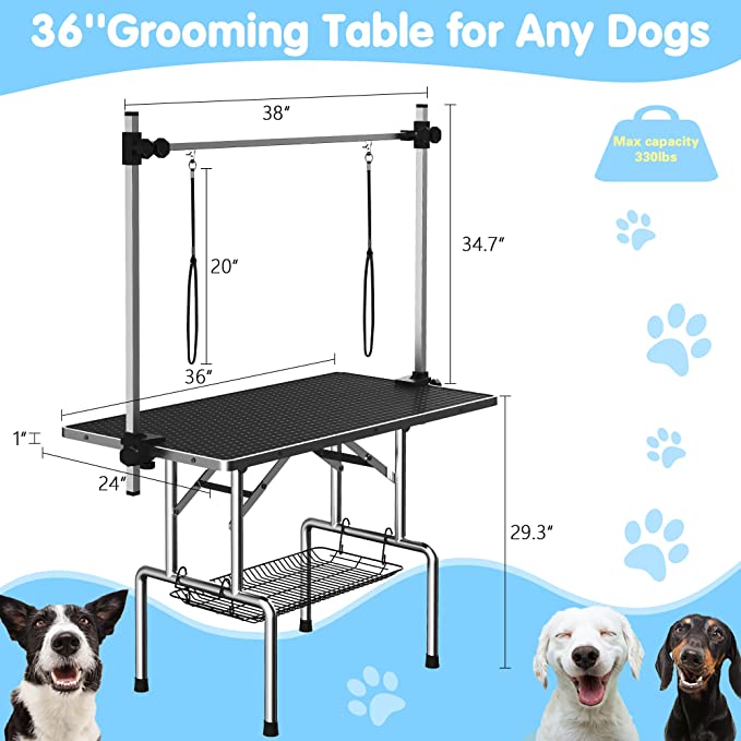 Collapsible dog grooming clearance table