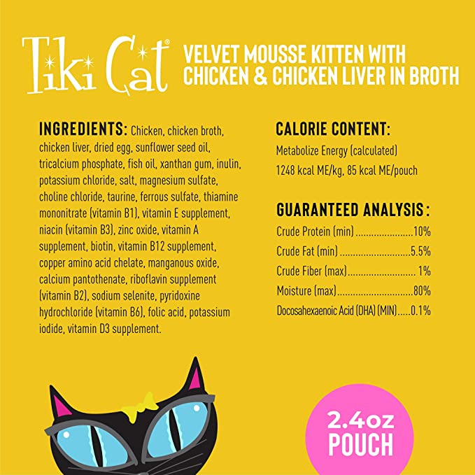 Tiki Cat Velvet Mousse Grain Free Wet Cat Food Silky Smooth